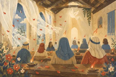 Pentecost Wind and Flames in Chapel