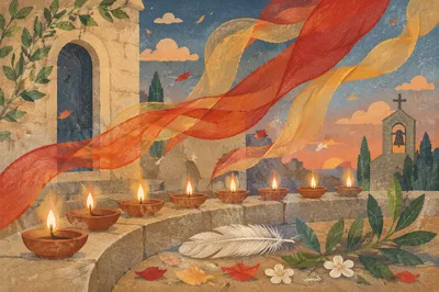 Pentecost Flames and Wind at Dusk