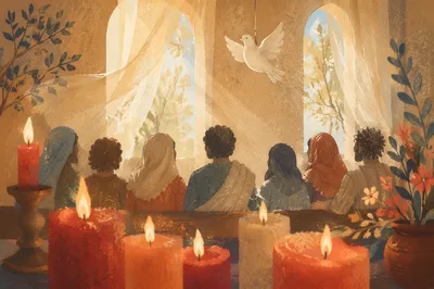 Pentecost Flames and Wind in Chapel