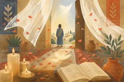Pentecost Breeze in a Wooden Chapel