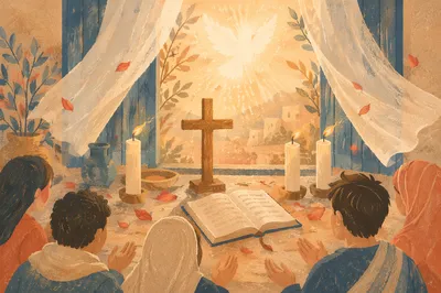 Pentecost Wind and Candlelit Chapel Prayer