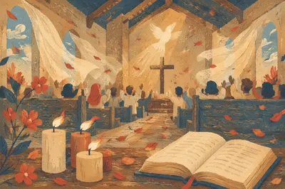 Pentecost Breeze in a Wooden Chapel