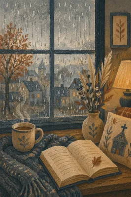 Cozy Rainy Window and Autumn Comfort