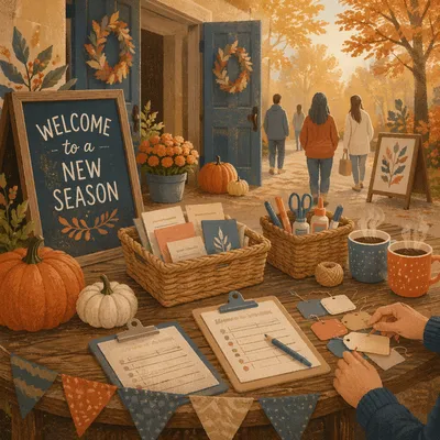Autumn Church Program Kickoff Welcome Table