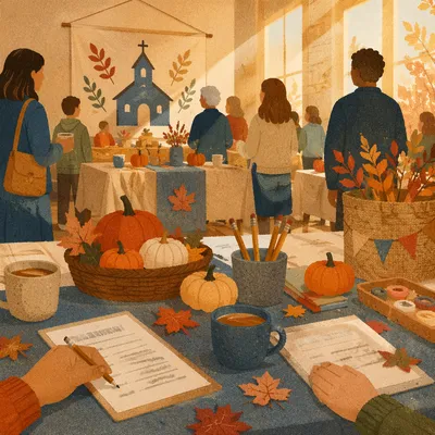 Fall Rally Day Church Program Signup Table