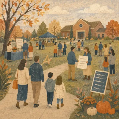 Fall Rally Day Church Lawn Gathering