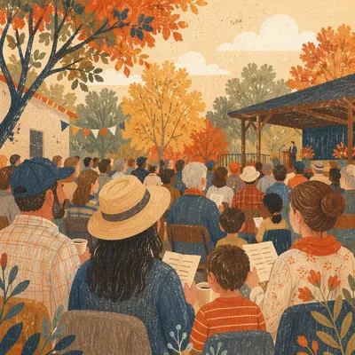 Church Fall Kickoff Rally in Courtyard