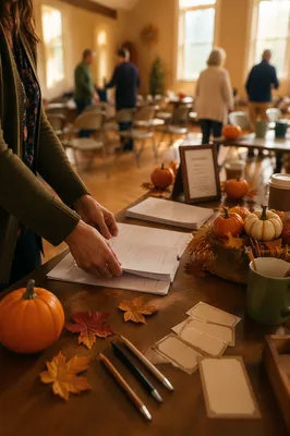 Autumn Church Program Kickoff Welcome Table
