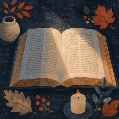 Open Bible with Breaking Light Reflection