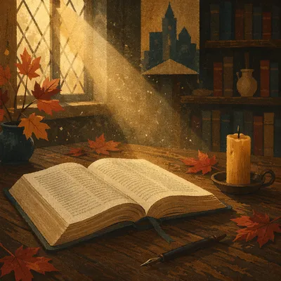Reformation Day Bible in Golden Autumn Light