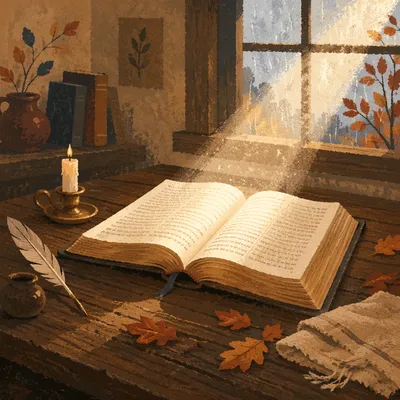 Reformation Day Bible in Autumn Light
