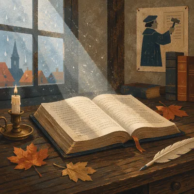 Reformation Day Bible in Morning Light