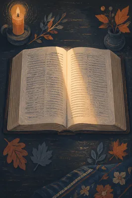 Open Bible with Breaking Light Reflection