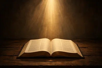 Open Scripture Book in Reformation Day Light