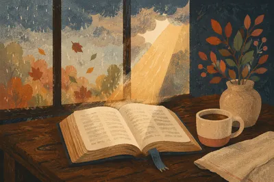 Open Bible in Reformation Day Light