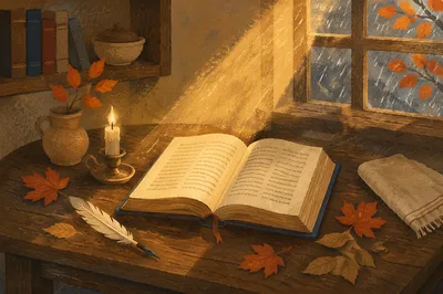 Reformation Day Bible in Autumn Light