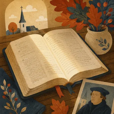 Open Bible in Morning Light