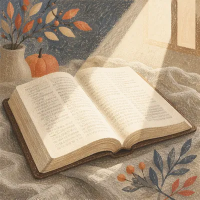 Open Bible in Light for Reformation Sunday