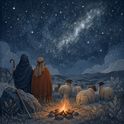 Shepherds Under Winter Stars