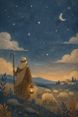 Shepherds Field Under Winter Stars