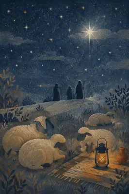 Shepherds Beneath the Winter Bethlehem Star
