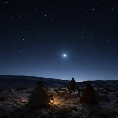 Shepherds Field Under Bethlehem Star