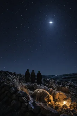 Shepherds Beneath the Christmas Star
