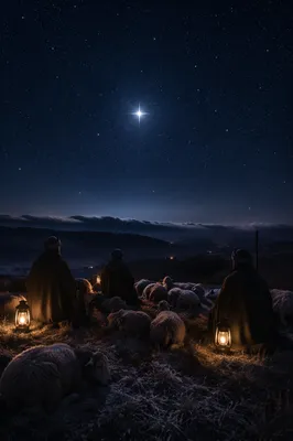 Shepherds Field Under Bethlehem Star