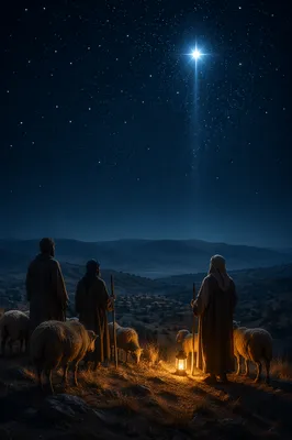 Shepherds Beneath the Bethlehem Star