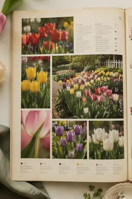 Vintage Spring Tulip Garden Catalog Layout