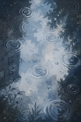 Spring Rain Puddle Sky Reflection