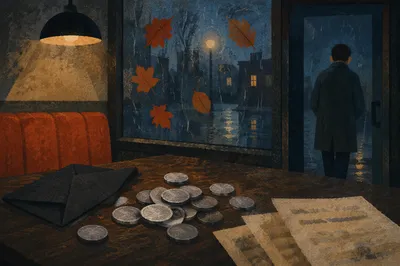 Spy Wednesday Silver Coins in Darkness