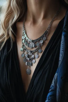 Silver Coin Necklace in Spy Wednesday Darkness