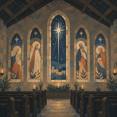 Star of Bethlehem Chapel Night Windows