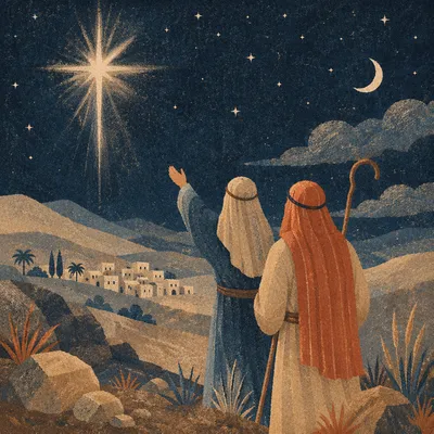 Shepherds Beneath the Bethlehem Star