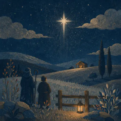 Star of Bethlehem Over Winter Pasture