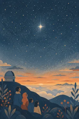 Star of Bethlehem Over Mountain Observatory