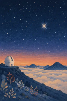 Star of Bethlehem Over Mountain Observatory