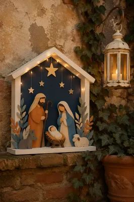 Star of Bethlehem Nativity Window Display