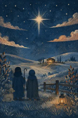 Star of Bethlehem Over Winter Pasture