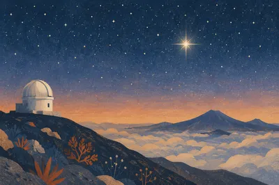 Star of Bethlehem Over Mountain Observatory