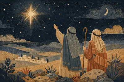 Shepherds Beneath the Star of Bethlehem