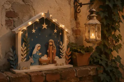 Star of Bethlehem Courtyard Nativity Display