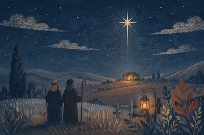 Star of Bethlehem Over Winter Pasture