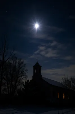 Star of Bethlehem Over Winter Chapel