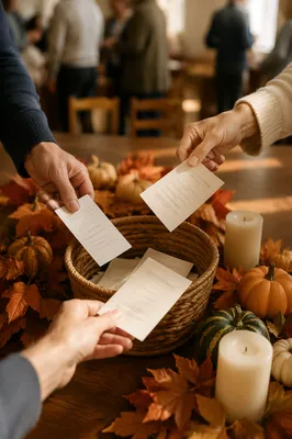 Stewardship Sunday Pledge Cards in Offering Basket
