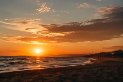 Golden Hour Summer Beach Shoreline