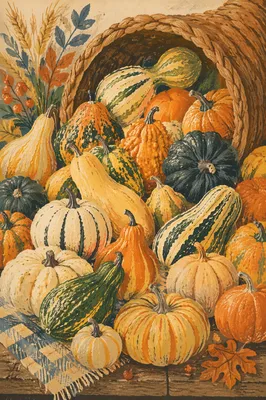 Thanksgiving Cornucopia Harvest Fruits Altar