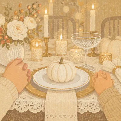Peaceful Thanksgiving Family Prayer Table