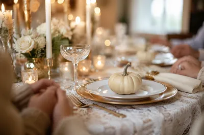 Thanksgiving Family Prayer Dinner Table